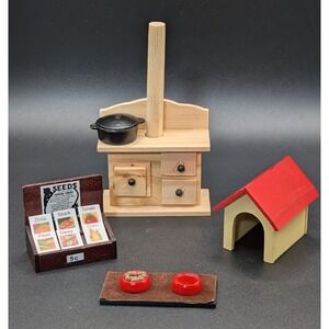 Miniatures Miscellaneous Grab Bag Stove Seed Display Dog House Dog Bowls